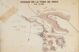 Croquis de la toma del morro de Arica, 7 de junio de 1880