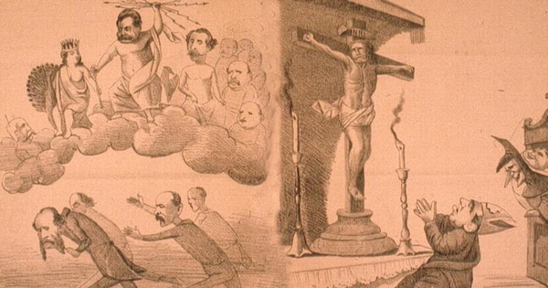 Annuit et tortum nutum tremefecit olimpum - Un altar i un crucifijo...