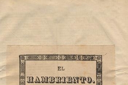El Hambriento (Santiago, Chile : 1827)