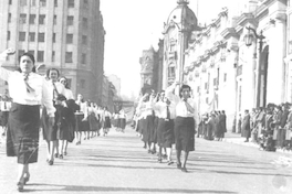 Desfile de las mujeres del Partido Socialista de Chile, 1940