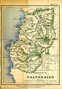 Provincia de Valparaíso, hacia 1885
