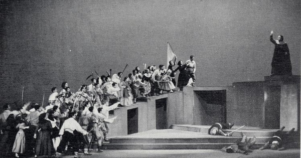 Fuenteovejuna. Montaje del Teatro Experimental de la Universidad de Chile, 1952