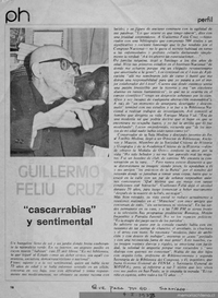Guillermo Feliú Cruz : "cascarrabias" y sentimental