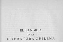 El bandido en la literatura chilena