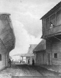 Calle de San Carlos de Chiloé en 1829