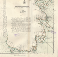 Mapa de la isla y archipiélago de Chiloé, diseñado en 1787 por Juan José de Moraleda