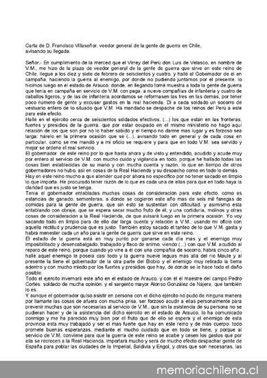 Carta 1604 mar. 20, Concepción de Don Francisco Villaseñor y Acuña