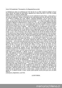Carta 1615 sep. 7, Concepción a Su Magestad