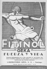 Aviso publicitario de vitaminas, 1936