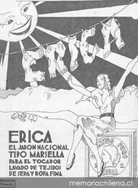 Aviso publicitario de jabón de tocador, 1934