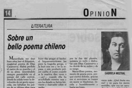 Sobre un bello poema chileno