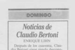 Noticias de Claudio Bertoni