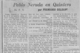 Pablo Neruda en Quintero