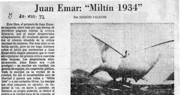 Juan Emar: Miltín 1934