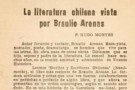 La literatura chilena vista por Braulio Arenas