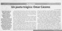 Un poeta trágico : Omar Cáceres