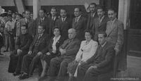 Óscar Castro en el Liceo de Rancagua en 1940, de pie, último de la derecha