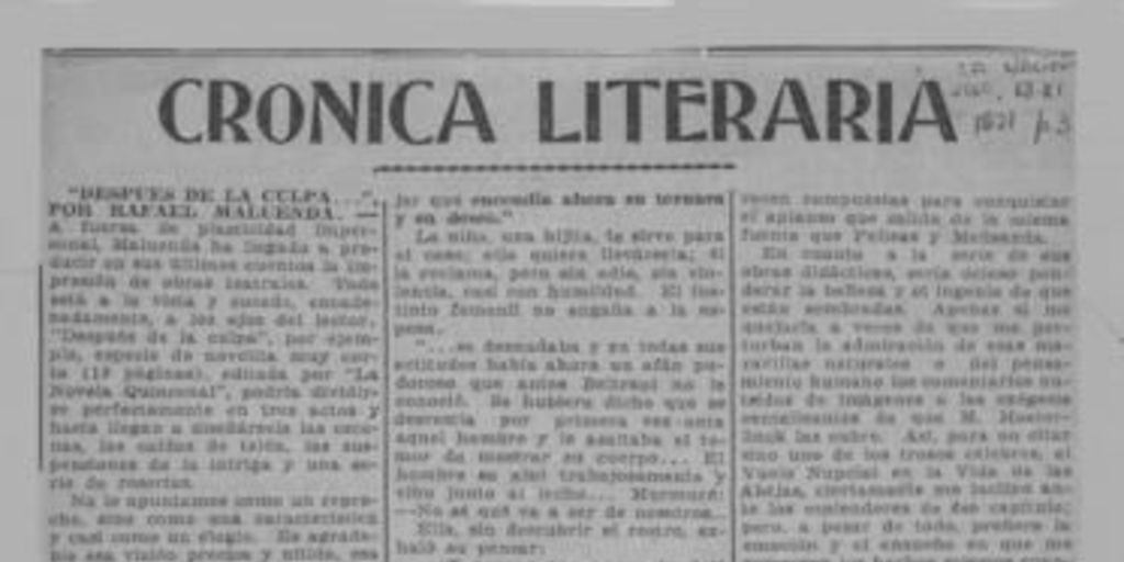 Crónica Literaria
