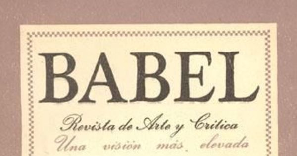 Babel: revista de arte y crítica : número 19, enero-febrero 1944
