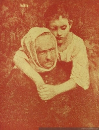 Ilustración del poema "La ancianita era alegre" de María Monvel