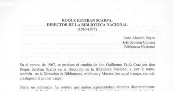 Roque Esteban Scarpa, director de la Biblioteca Nacional (1967-1977)