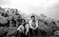 Jorge Teillier junto a Antonio Avaria y Claudio Giaconi