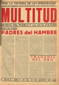 Multitud. Año V, número 43, 21 de agosto de 1943