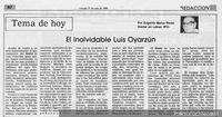 El inolvidable Luis Oyarzún