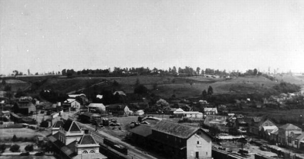 Vista panorámica de la Estación de Osorno, construida en 1917