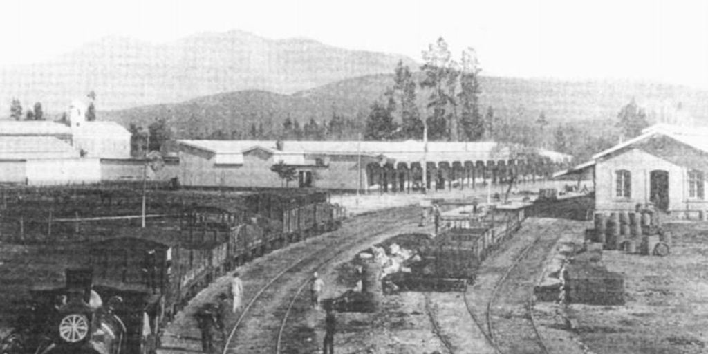 Estación de Limache, hacia 1890