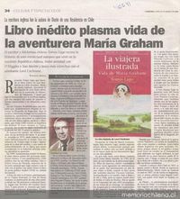 Libro inédito plasma vida de la aventurera María Graham