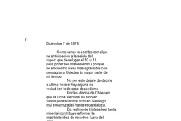 Montevideo, 7 de diciembre de 1878 : carta de Arturo Prat a Carmela Carvajal