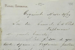 Coquimbo, 20 de marzo de 1879 : carta de Arturo Prat a Carmela Carvajal