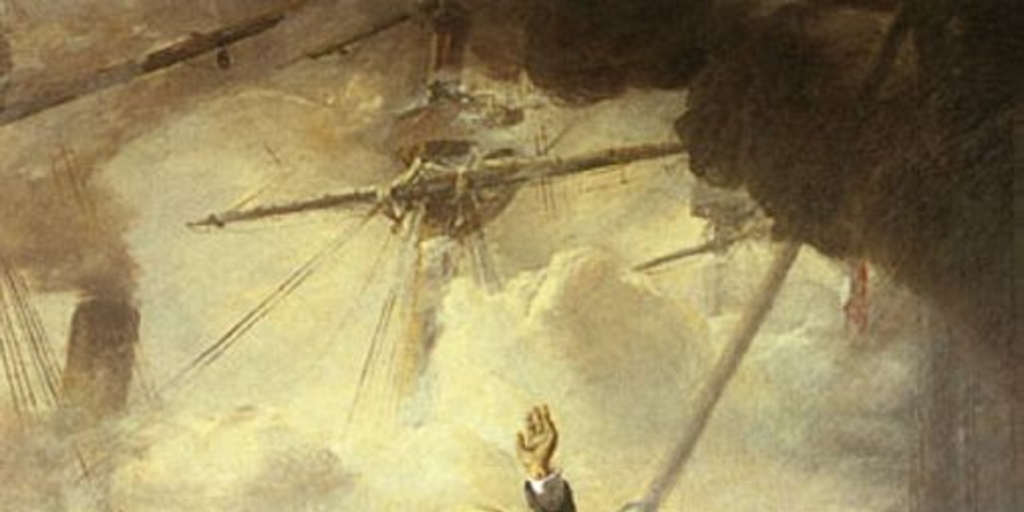 Muerte de Prat en 1879, cuadro de Thomas Somerscales