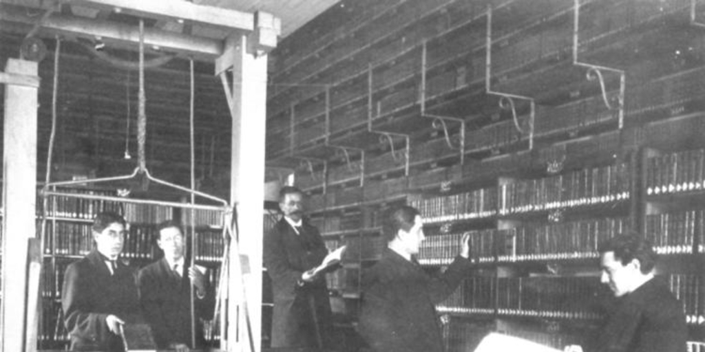Biblioteca Nacional, Sala de Archivo, hacia 1900