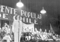 Salvador Allende, en el acto por el tercer aniversario del Frente Popular, 1939