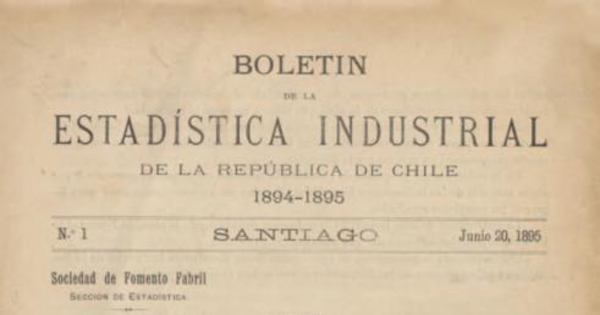 Boletín de la estadística industrial de la República de Chile