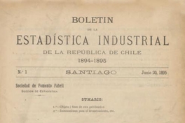 Boletín de la estadística industrial de la República de Chile