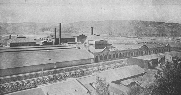 Refinería de azúcar de Viña del Mar. Vista exterior, Viña del Mar, 1902