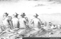 Cuadrilla de cateadores en el desierto del Cachinal, 1882
