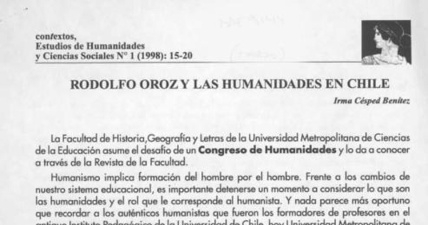Rodolfo Oroz y las humanidades en Chile