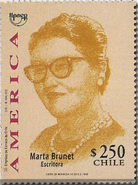 Estampilla de homenaje a Marta Brunet