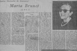 Premios Nacionales de Literatura : Marta Brunet