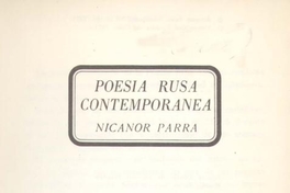 Poesía rusa contemporánea, 1971
