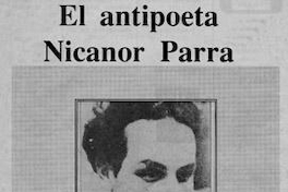 El antipoeta Nicanor Parra
