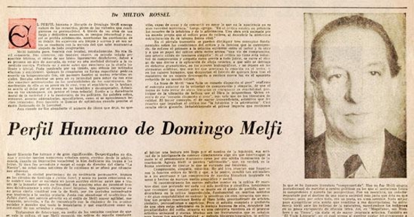 Perfil humano de Domingo Melfi