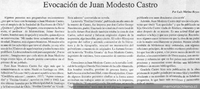 Evocación de Juan Modesto Castro