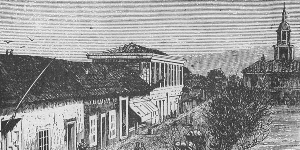 Costado de la Plaza y calle del Comercio, 1872