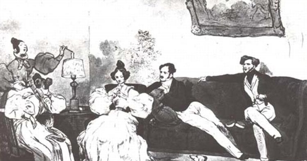 Tertulia en la casa del coronel Eduardo Gutike Talca, 1836