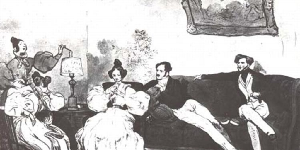 Tertulia en la casa del coronel Eduardo Gutike Talca, 1836